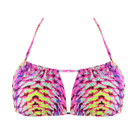 LULI FAMA Reversible bandeau bikini top Oasis Babe Multicolored