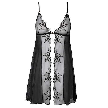 ATELIER AMOUR Babydoll with front opening Dolce Vita Black