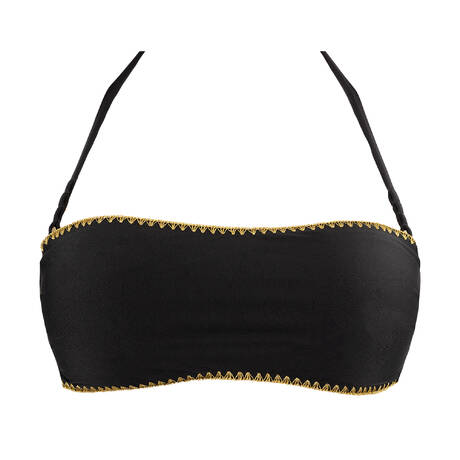 LULI FAMA Bandeau bikini top Luli Chic Black