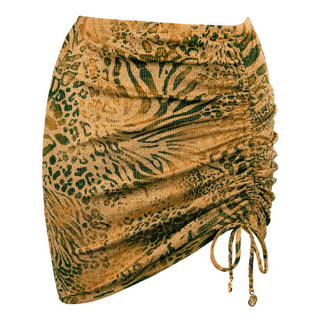 LULI FAMA Beach skirt Safari Sunsets Multicolor