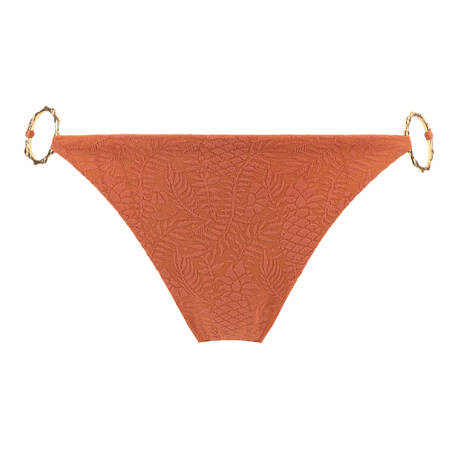 LULI FAMA Bas de maillot de bain slip brésilien Bamboo Sands Terracota