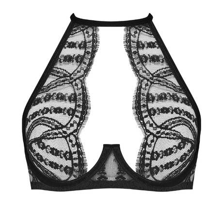 COCO DE MER Lace Ouvert bustier bra Kiana Black