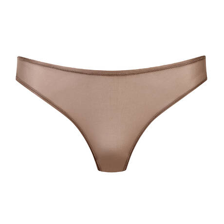 MAISON CLOSE Slip ouvert French Kiss Light Moka