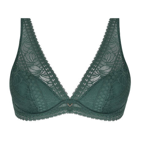 ANTIGEL Padded triangle bra lace Atelier Séduction Vert Anglais