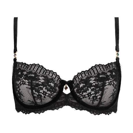 DITA VON TEESE Lace Demi-cup bra Floradora Black