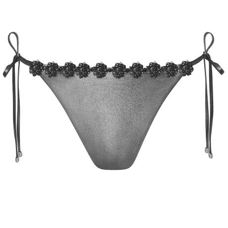 AGENT PROVOCATEUR Thong bikini bottom Maiya Black/Silver