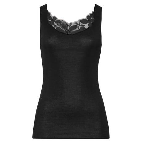 HANRO Cotton Tank Kalea Black