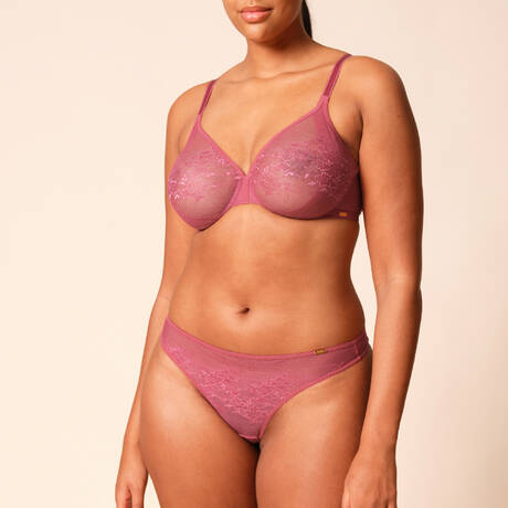 2 pieces set GOSSARD Glossies Lace Pink