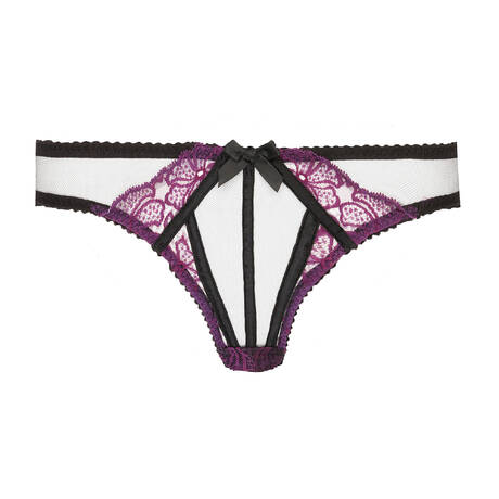 AGENT PROVOCATEUR Lace Open brief Rozlyn Black/Plum