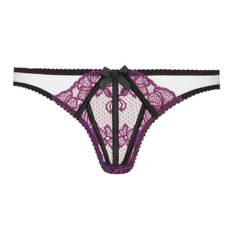 AGENT PROVOCATEUR Lace Lace thong Rozlyn Black/Plum