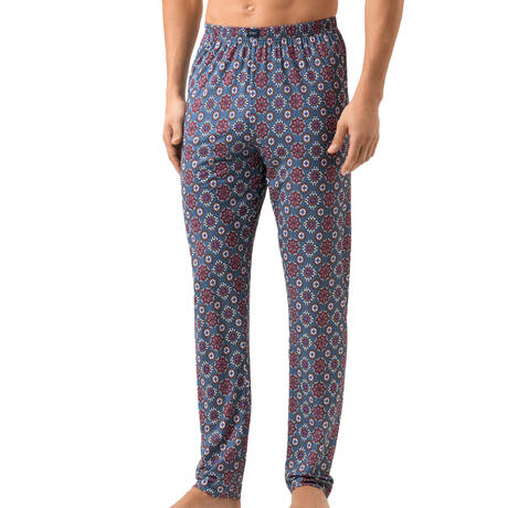 MEY Men's pants Elegant Pattern Galactic Blue