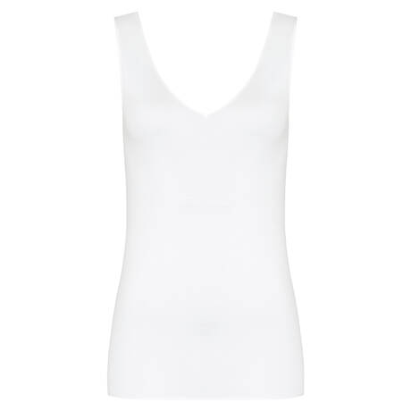 HANRO Débardeur col V en coton Cotton Seamless Blanc