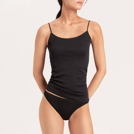 2 pieces set HANRO Cotton Seamless Black