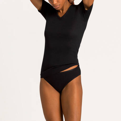 2 pieces set HANRO Cotton Seamless Black