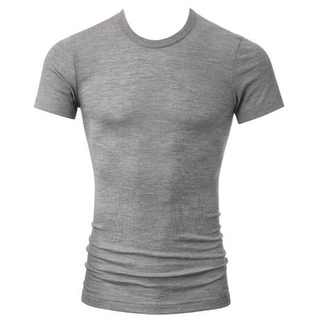 CALIDA T-shirt homme en laine et soie Wool & Silk Platin Melé