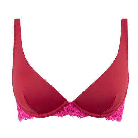 DORA LARSEN Triangle bra Tulasi Microfibre Dark Red