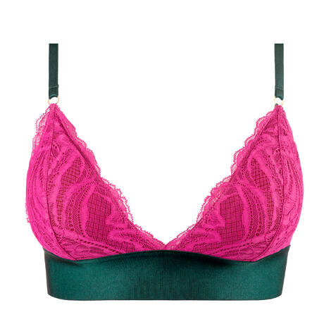 DORA LARSEN BH ohne Bügel aus Spitze Tulasi Microfibre Dark Red