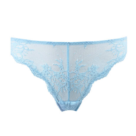 DORA LARSEN Lace Tanga Manon Floral Pale Blue