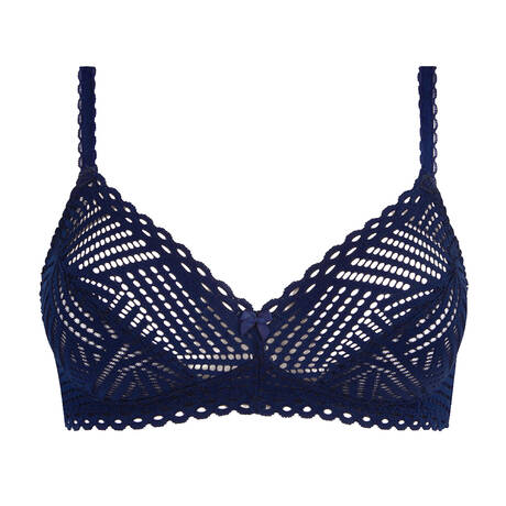 ANTIGEL Soutien-gorge sans armatures en dentelle Tressage Graphic Tressage Marine