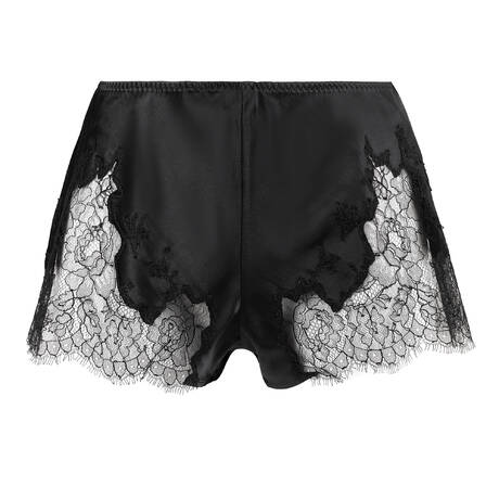 MARJOLAINE Short en soie Baccarat Noir