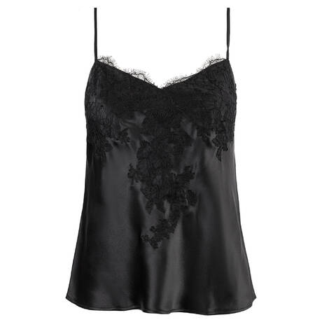 MARJOLAINE Caraco en soie Baccarat Noir