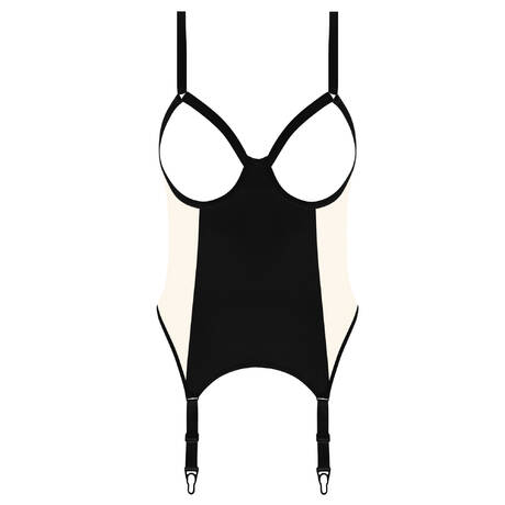 MAISON CLOSE Guêpière ouverte Pure Tentation Noir Nude