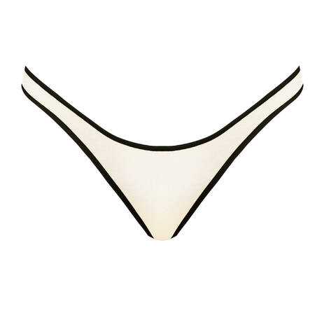 MAISON CLOSE String échancré transparent Pure Tentation Noir Nude