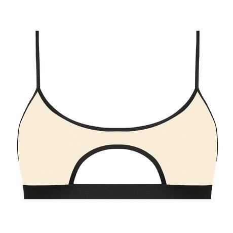 MAISON CLOSE Wireless bra Pure Tentation Noir Nude