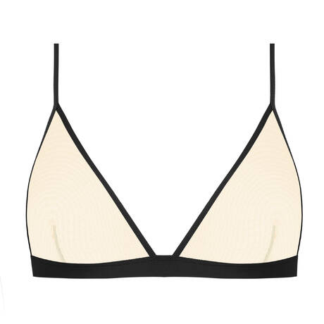 MAISON CLOSE Triangle bra Pure Tentation Noir Nude