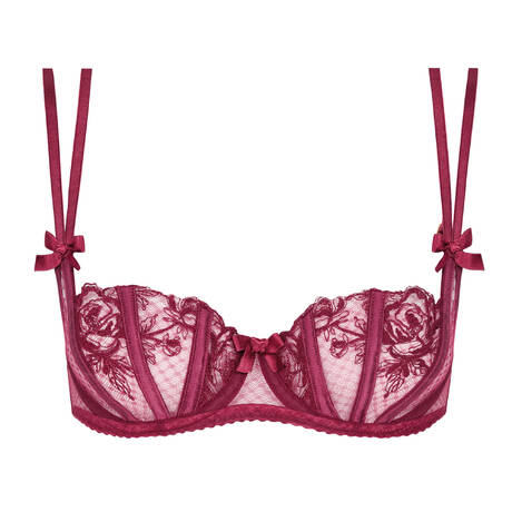 AGENT PROVOCATEUR Lace Demi-cup bra Rosia Burgundy