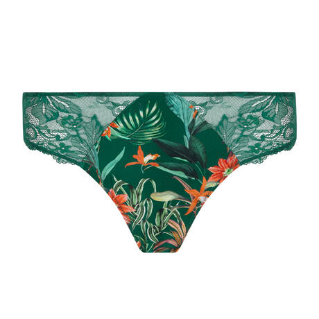 LISE CHARMEL Silk and lace Fancy brief Tropique En Fleurs Nature Tropic