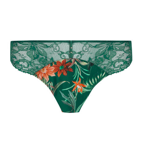 LISE CHARMEL Slip séduction en soie et dentelle Tropique En Fleurs Nature Tropic