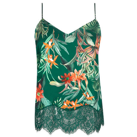 LISE CHARMEL Silk and lace Camisole Tropique En Fleurs Nature Tropic