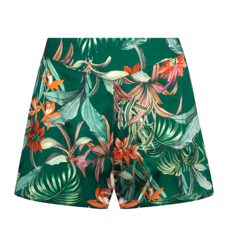 LISE CHARMEL Silk Shorts Tropique En Fleurs Nature Tropic