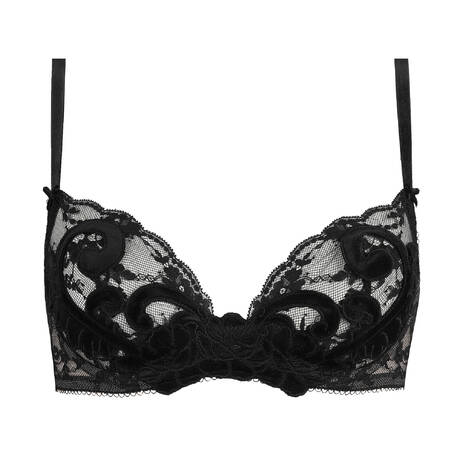 DITA VON TEESE Lace Demi-cup bra Velveteese Black