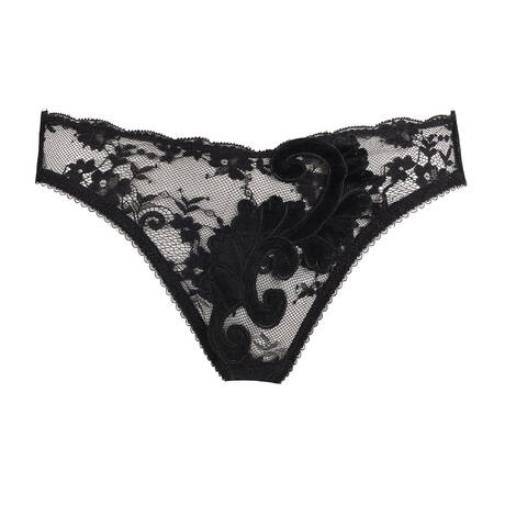 DITA VON TEESE Fishnet Brief Velveteese Black