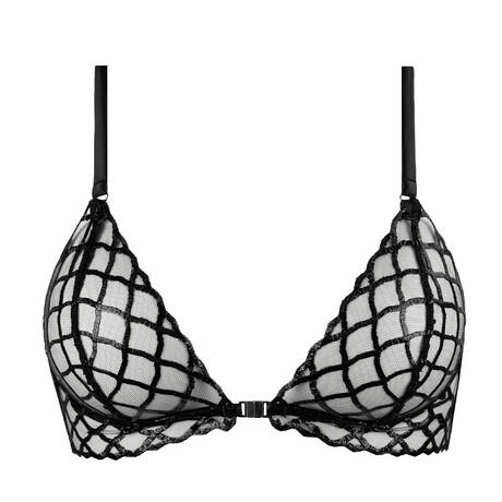 LIVY Triangle bra with front opening Carter Black