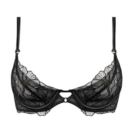 SHIKKOSA Demi-cup bra Honey Black