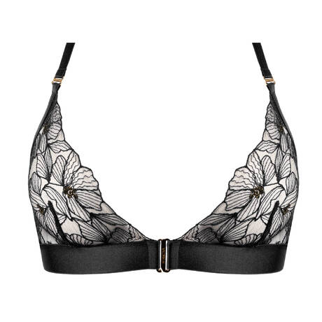 SHIKKOSA Triangle bra with front opening Honey Black