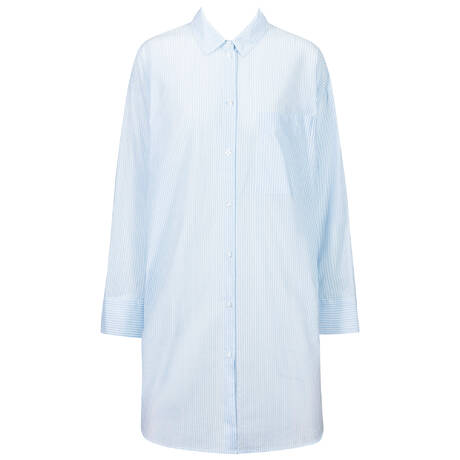 MEY Dress shirt Cotton Stripes Powder Blue