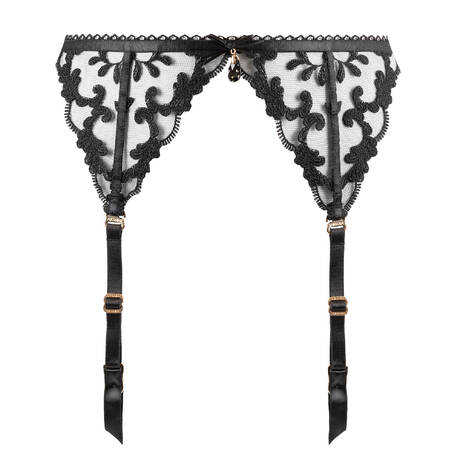 SHIKKOSA Garter belt with jewel Goddess Black