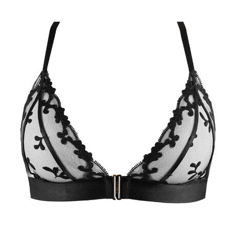 SHIKKOSA Triangle bra with front opening Goddess Black