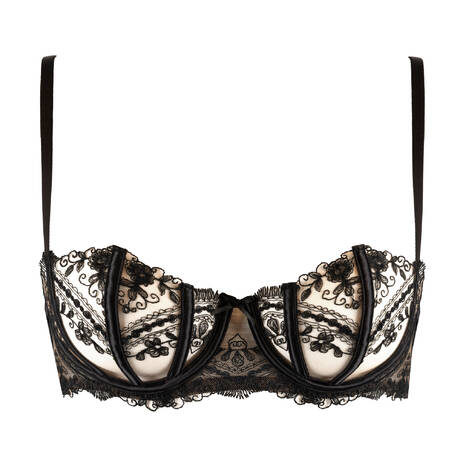 SHIKKOSA Demi-cup bra Tattoo Black