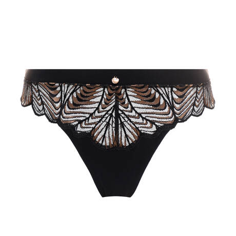 PRELUDE Tanga en dentelle Seduction Noir