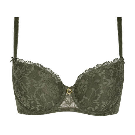AUBADE Lace Padded demi-cup bra Rosessence Care Moss