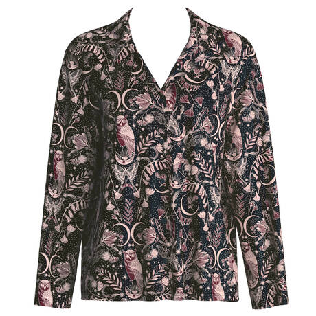 CALIDA Modal Shirt pajama top Favourites Seduction Noir Multi