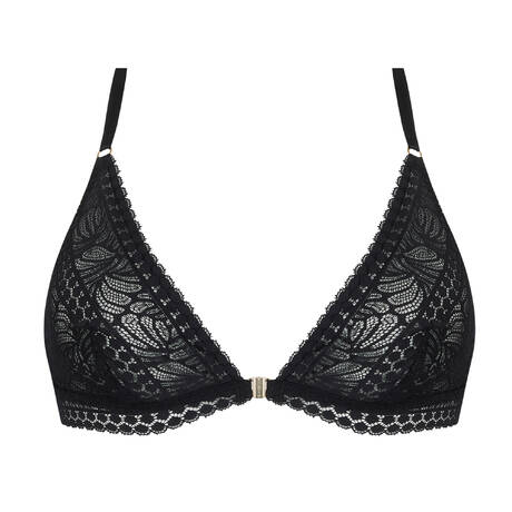 ANTIGEL Lace Triangle bra with front opening Atelier Séduction Black
