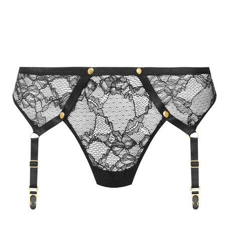 MAISON CLOSE String porte-jarretelles ouvrable en dentelle Jeux Magnétiques Noir