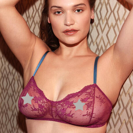 DORA LARSEN Lace Wireless bra Odette Purple