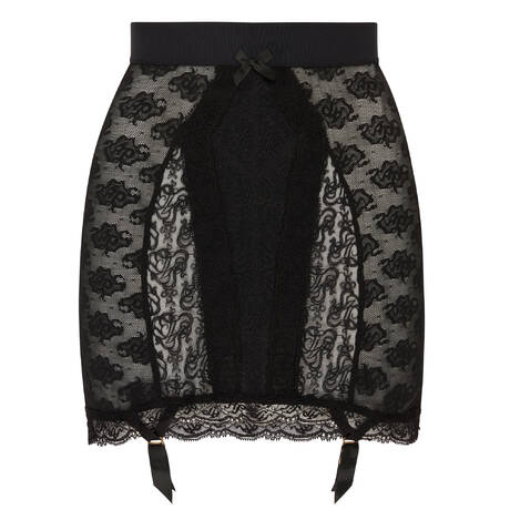 AGENT PROVOCATEUR Lace Skirt with garter belt Mercy Black